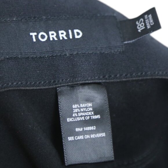 Torrid Womens Ponte Knit Skinny Pants Leggings Pants Short Size 18S Black - Picture 5 of 6